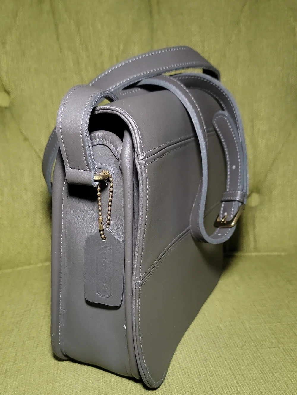 Coach Tribeca Gray Leather Crossbody Bag